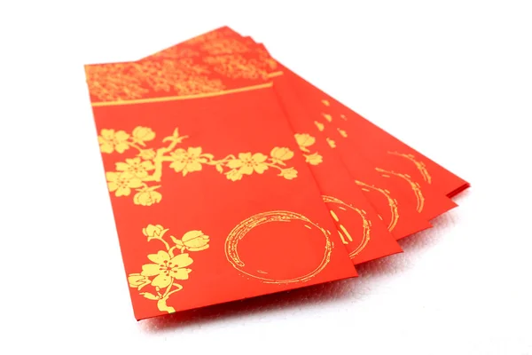 Red Envelopes Chinese New Year Celebration White Background — Stock Photo, Image