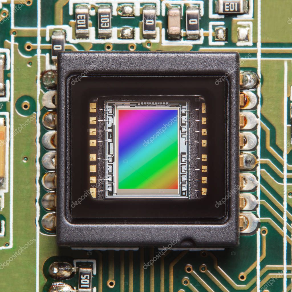 CCD sensor closeup â€
