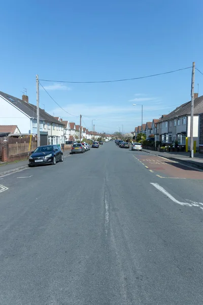 Bristol Marzo 2020 Inglaterra Una Vista Cerca Una Calle Vacía — Foto de Stock