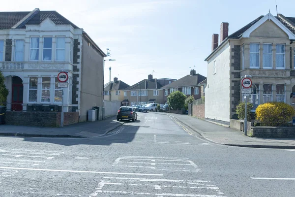 Bristol Marzo 2020 Inglaterra Una Vista Cerca Una Calle Vacía — Foto de Stock