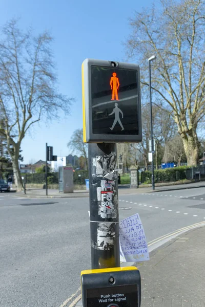 Bristol Marzec 2020 Anglia Widok Bliska Elektryczny Crossing Walking Robot — Zdjęcie stockowe