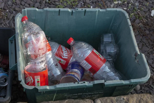 Bristol Marzec 2020 Anglia Zbliżenie Widok Plastikowych Butelek Napojów Bezalkoholowych — Zdjęcie stockowe