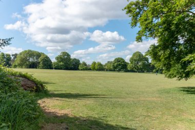 Bristol-Mayıs-2020-İngiltere-Bristol İngiltere 'deki geniş halka açık parkın manzarası 