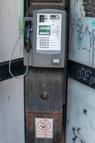 Bristol May 2020 England Close View Old Public Pay Phone — Stock Photo, Image