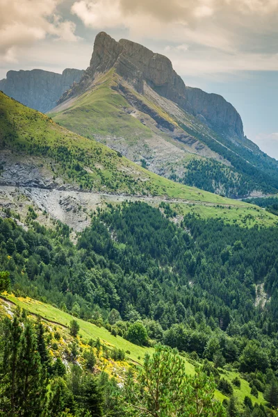 Pirene Dağları yatay yaz. Huesca, agaron — Stok fotoğraf