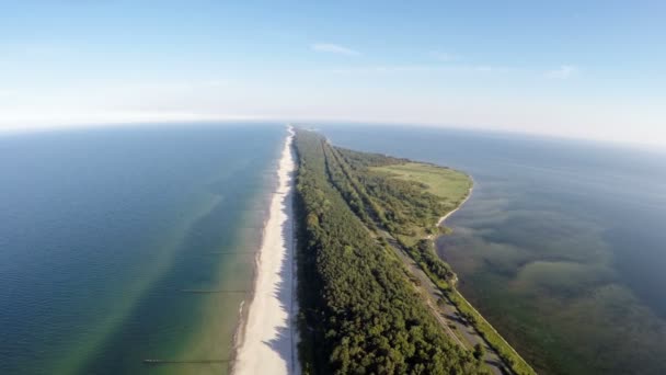 La península de Hel, vista aérea, Polonia — Vídeo de stock