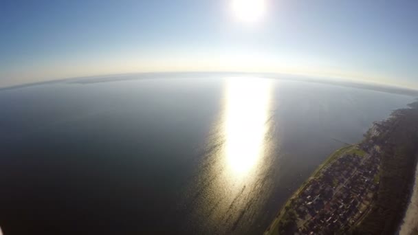 A península de Hel, vista aérea, Polónia — Vídeo de Stock