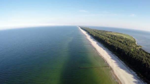 La península de Hel, vista aérea, Polonia — Vídeo de stock