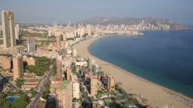 panoramik şehir Benidorm Alicante, İspanya