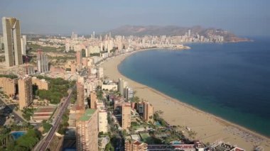 panoramik şehir Benidorm Alicante, İspanya