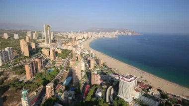 panoramik şehir Benidorm Alicante, İspanya