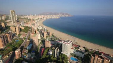 panoramik şehir Benidorm Alicante, İspanya