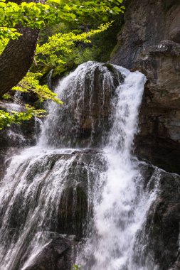 Cascada de la Cueva waterfall in Ordesa valley Pyrenees Huesca S