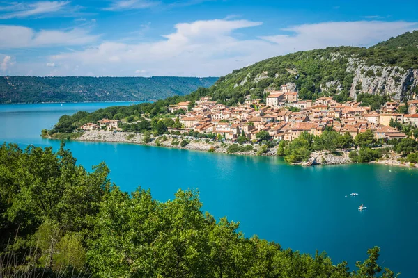 Озеро Сен-Круз, ущелья Вердона, Прованс, Франция — стоковое фото