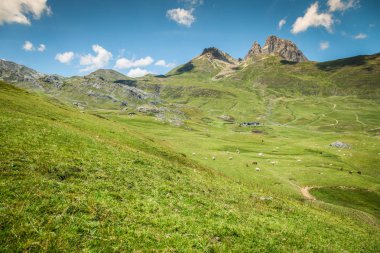 Pirene Dağları frontera del portalet, huesca, aragon, İspanya