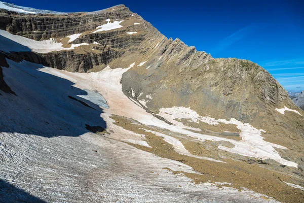 Gletscher im Cirque de Gavarnie in den Zentralpyrenäen - fran — Stockfoto