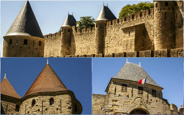 Collage di Carcassonne, Francia (le mie foto ) — Foto Stock