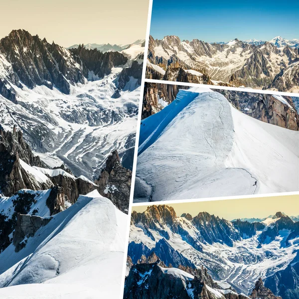 Colagem de Chamonix Mont Blanc, França — Fotografia de Stock