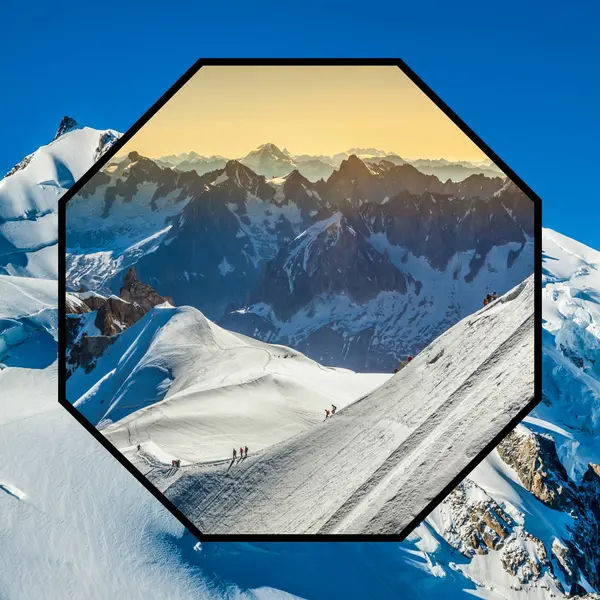 Colagem de Chamonix Mont Blanc, França — Fotografia de Stock