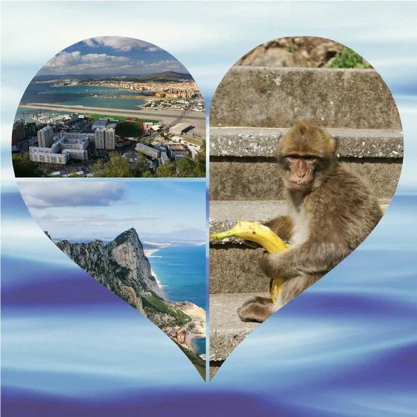Collage von gibraltar (meine fotos) — Stockfoto