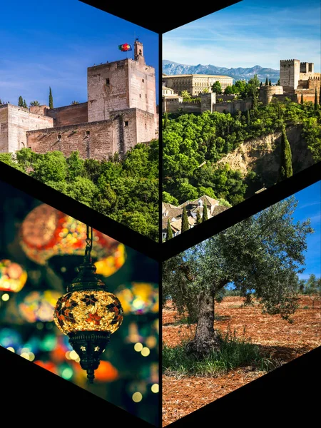 Collage av Granada, Spanien (mina foton) — Stockfoto