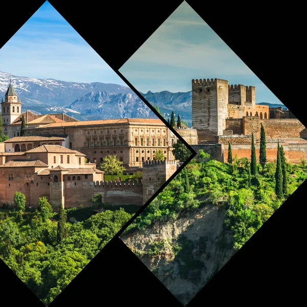 Collage van Granada, Spanje (mijn foto 's) — Stockfoto