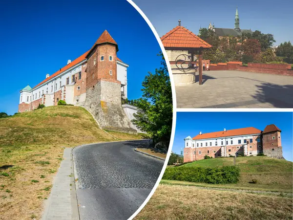 Collage de esto es una vista del casco antiguo de Sandomierz —  Fotos de Stock
