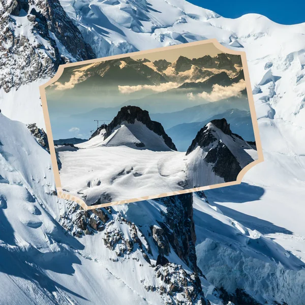 Collage de Chamonix Mont Blanc, Francia — Foto de Stock