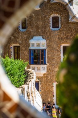 ünlü park guell Barcelona, İspanya
