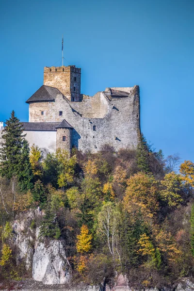 Hermosa vista del castillo de Niedzica, Polonia, Europa — Foto de Stock