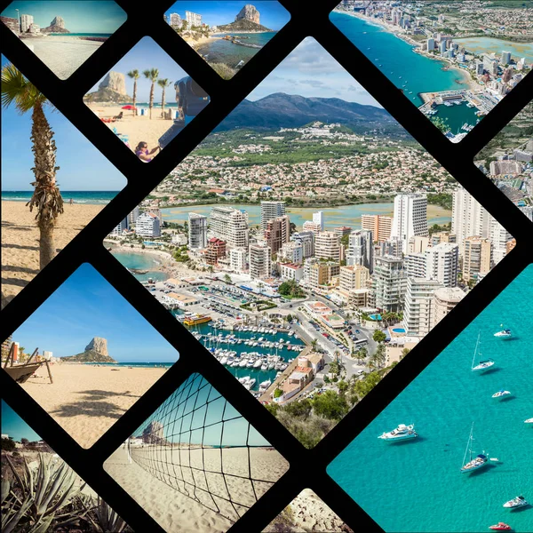 Collage of Calpe, Costa Blanca, Spain. — Stock Photo, Image