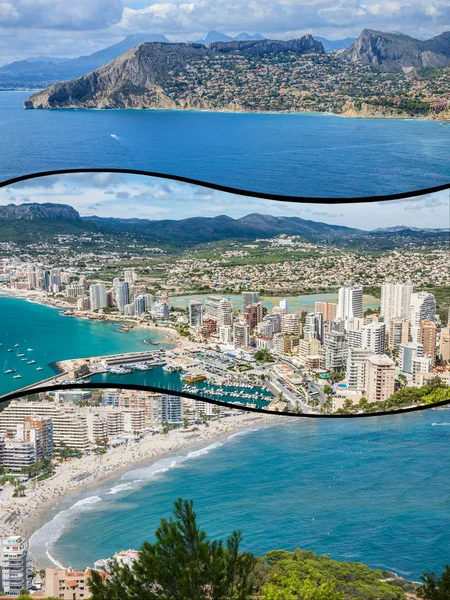 Collage of Calpe, Costa Blanca, Spain. — Stock Photo, Image