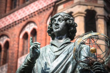 anıt büyük astronom nicolaus copernicus, torun, Polonya