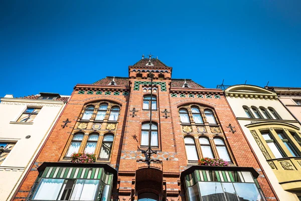 City of Torun in Poland, historic tenement houses — Stock Photo, Image