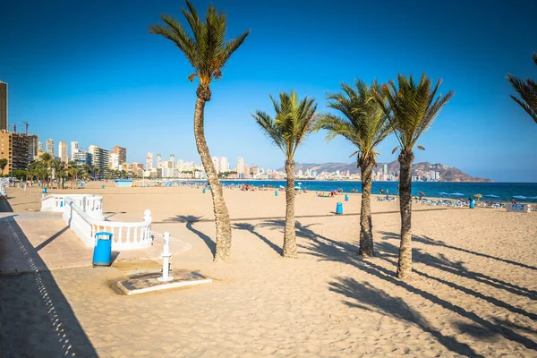 Benidorm Poniente beach Alicante İspanya Akdeniz — Stok fotoğraf