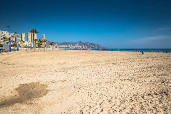 Benidorm Poniente beach Alicante İspanya Akdeniz — Stok fotoğraf