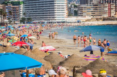 Benidorm, İspanya - 11 Eylül, alicante Spai 2016:levante beach