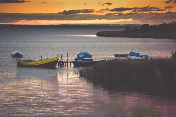 Barcos de pesca, mar Báltico, Baía de Puck — Fotografia de Stock