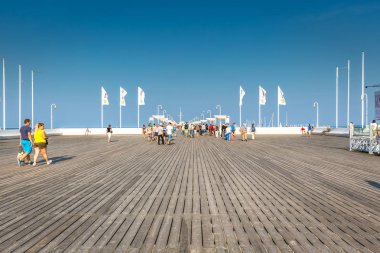 Sopot, Polonya-Eylül 7, Sopot iskelede yürüyüş 2016:Tourists
