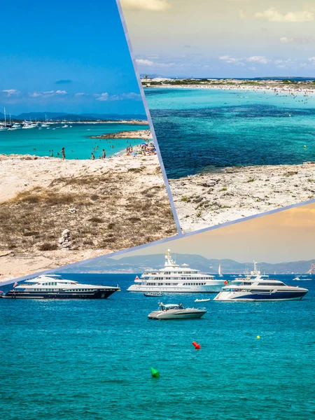 Collage de isla Formentera, España. Europa . — Foto de Stock