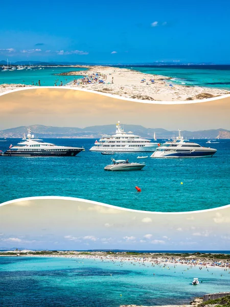 Collage de isla Formentera, España. Europa . — Foto de Stock