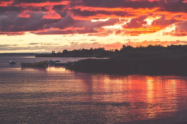 Sunset on the Bay of Puck — Stock Photo, Image