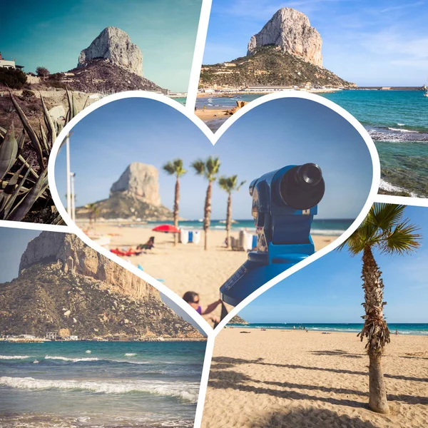 Calpe İspanya kolaj. Europe — Stok fotoğraf