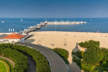 Sopot, Polonya-Eylül 7,2016: Sopot pier Polonya ' molo