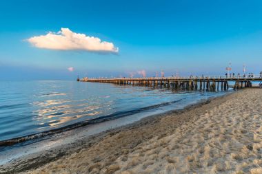 Sopot, Polonya-Eylül 7,2016: Sopot pier Polonya ' molo
