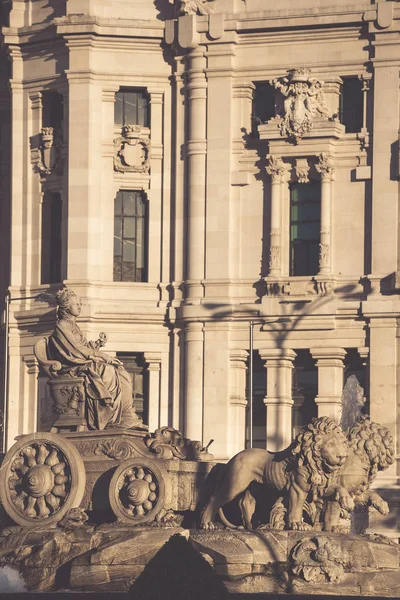 Plaza de la Cibeles (Cybele's Square) - Central Post Office (Pal — Zdjęcie stockowe