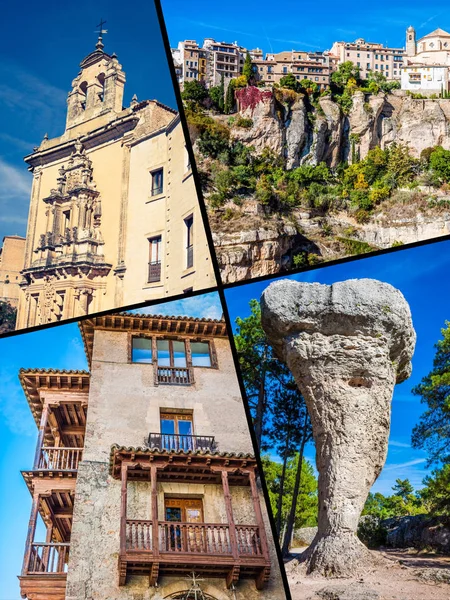 Koláž z Evropy o Španělsko Cuenca. — Stock fotografie