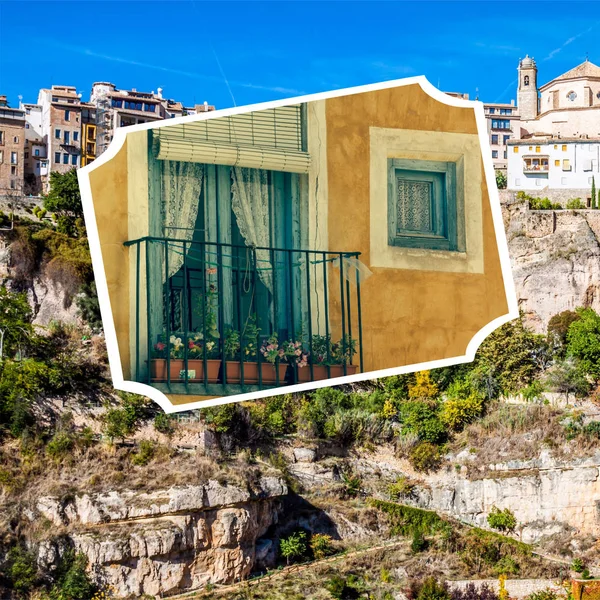 Collage van o Cuenca Spanje Europa. — Stockfoto