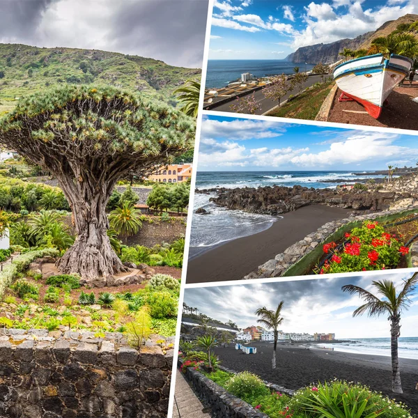 Tenerife İspanya 'nın Avrupa kolajı — Stok fotoğraf