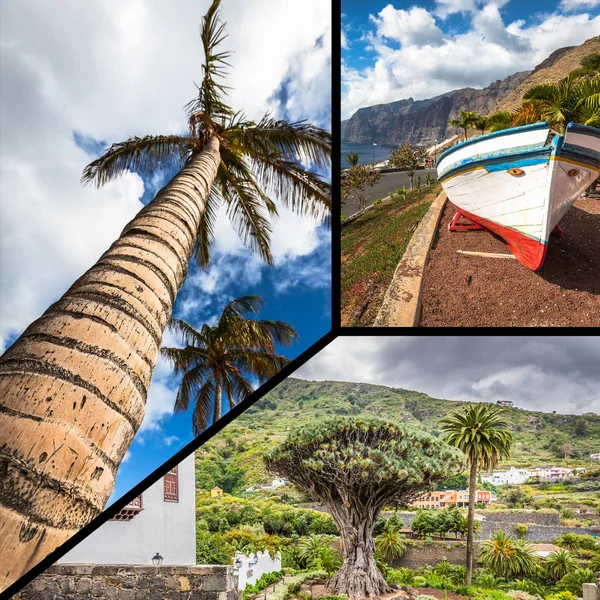 Kollage av tenerife spain europe — Stockfoto